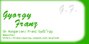 gyorgy franz business card